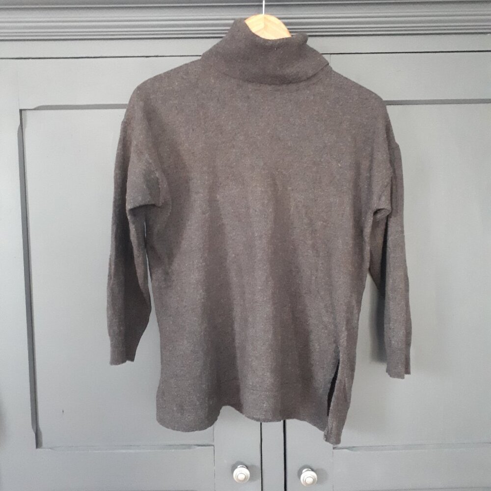 Ultra fine merino wool turtlneck sweater.